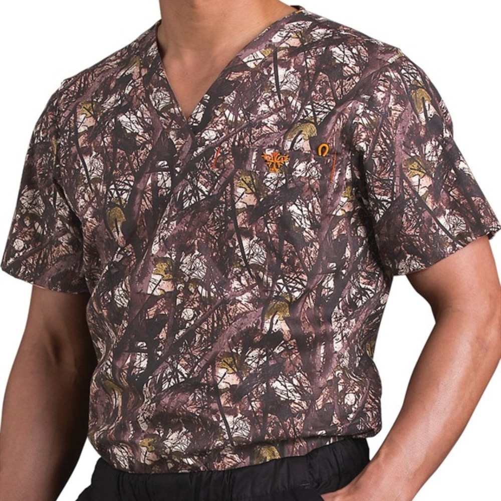 Med Couture Men's Natural Disguise Print Top